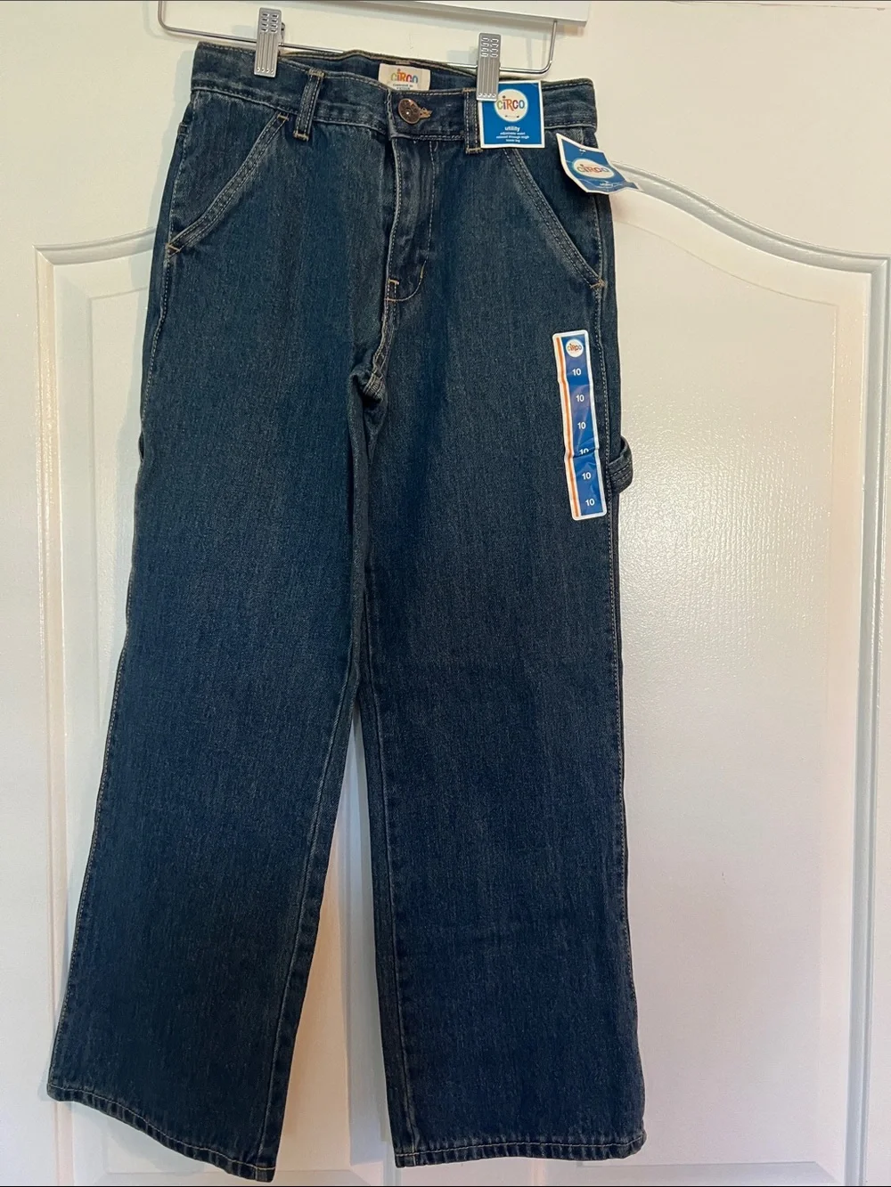 Circo Men's Straight-Leg Dark Blue Denim Jeans